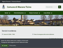 Tablet Screenshot of comune.maranoticino.no.it